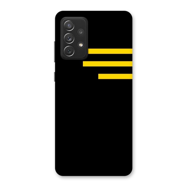 Sports Yellow Stripes Back Case for Galaxy A72