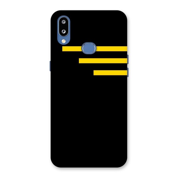 Sports Yellow Stripes Back Case for Galaxy M01s