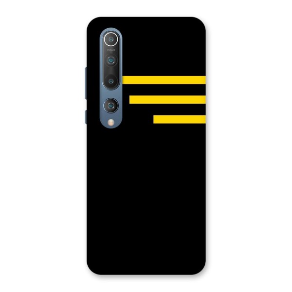 Sports Yellow Stripes Back Case for Mi 10