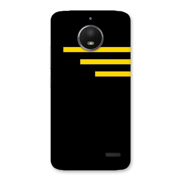 Sports Yellow Stripes Back Case for Moto E4