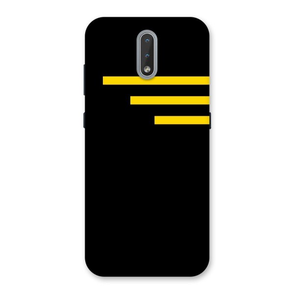 Sports Yellow Stripes Back Case for Nokia 2.3