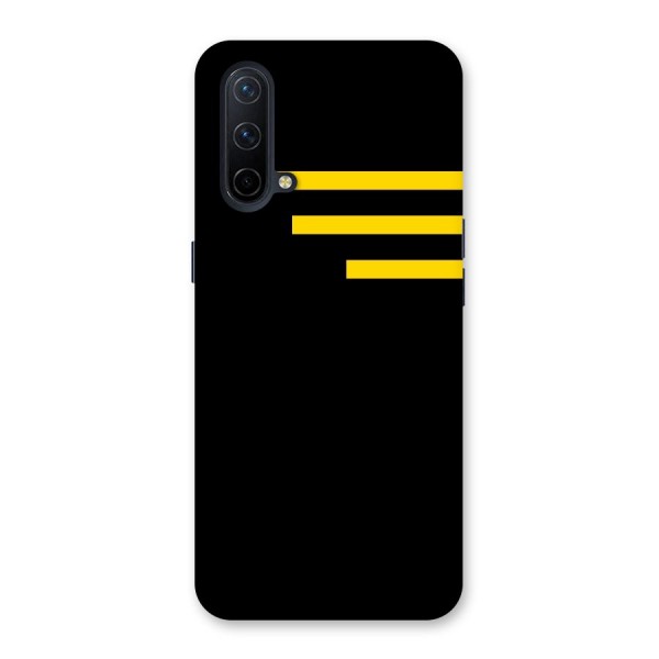 Sports Yellow Stripes Back Case for OnePlus Nord CE 5G