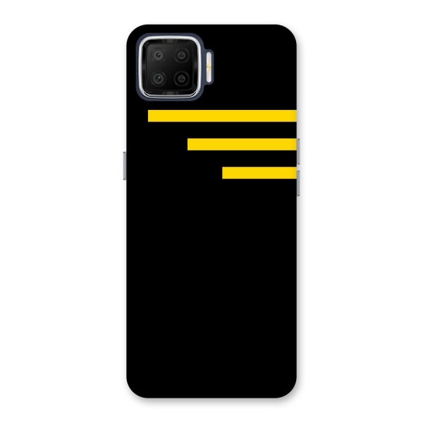 Sports Yellow Stripes Back Case for Oppo F17