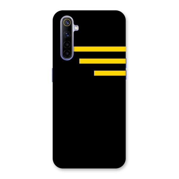 Sports Yellow Stripes Back Case for Realme 6