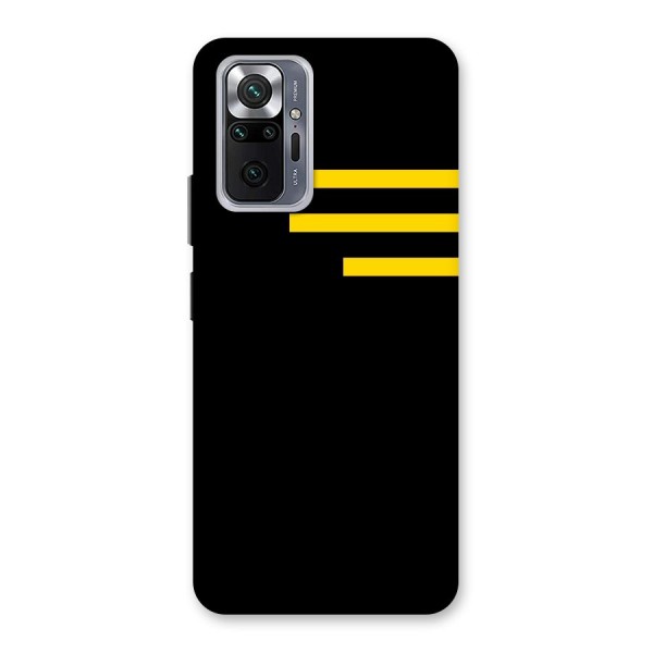 Sports Yellow Stripes Back Case for Redmi Note 10 Pro