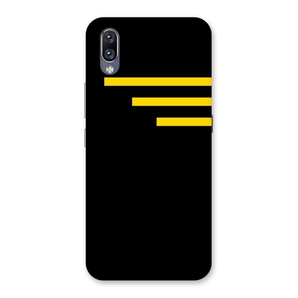 Sports Yellow Stripes Back Case for Vivo NEX