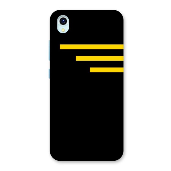 Sports Yellow Stripes Back Case for Vivo Y1s