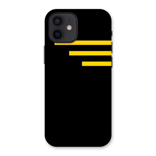 Sports Yellow Stripes Back Case for iPhone 12