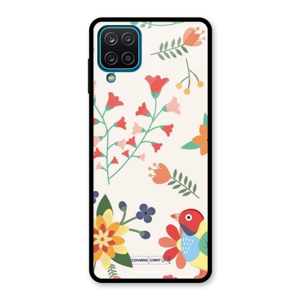 Spring Flowers Glass Back Case for Galaxy A12