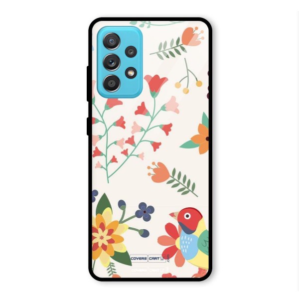 Spring Flowers Glass Back Case for Galaxy A52s 5G