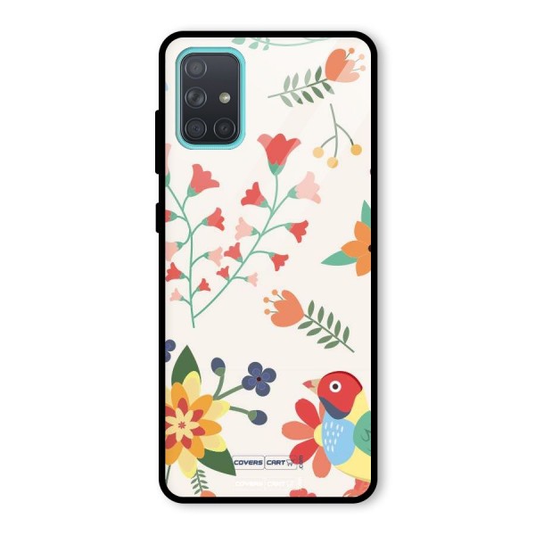 Spring Flowers Glass Back Case for Galaxy A71