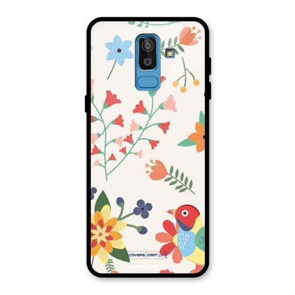 Spring Flowers Glass Back Case for Galaxy J8