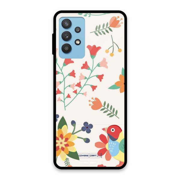 Spring Flowers Glass Back Case for Galaxy M32 5G