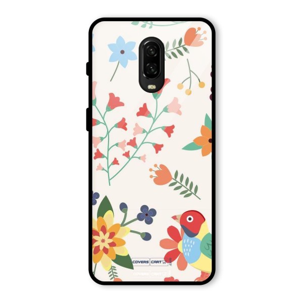 Spring Flowers Glass Back Case for OnePlus 6T