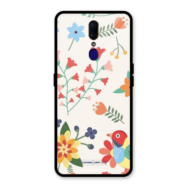 Spring Flowers Glass Back Case for Oppo F11