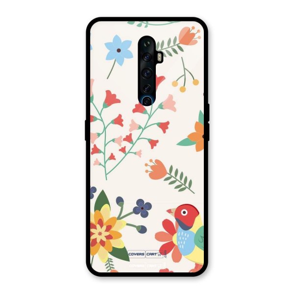 Spring Flowers Glass Back Case for Oppo Reno2 Z