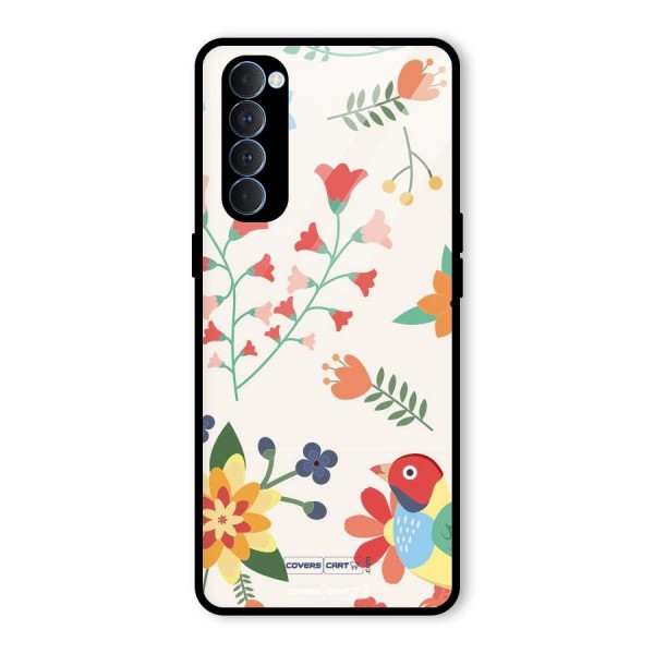 Spring Flowers Glass Back Case for Oppo Reno4 Pro