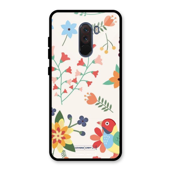 Spring Flowers Glass Back Case for Poco F1