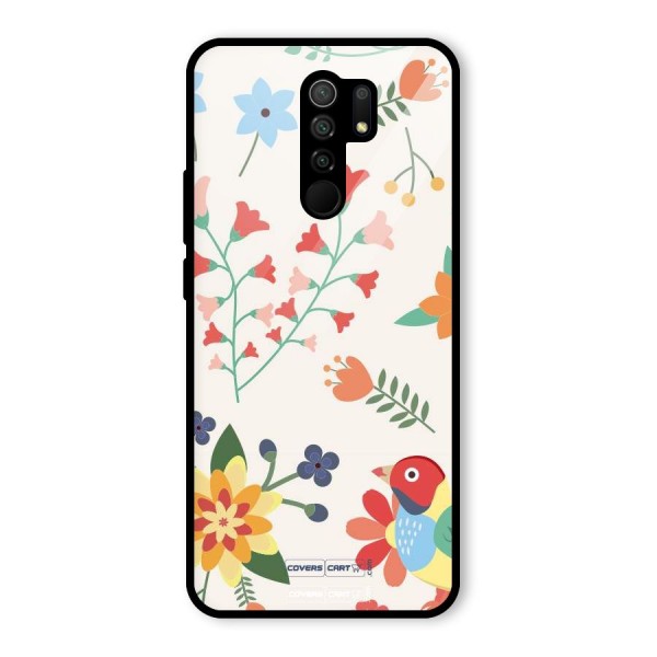 Spring Flowers Glass Back Case for Redmi 9 Prime