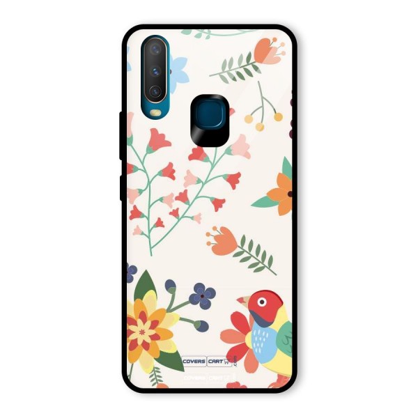 Spring Flowers Glass Back Case for Vivo Y12