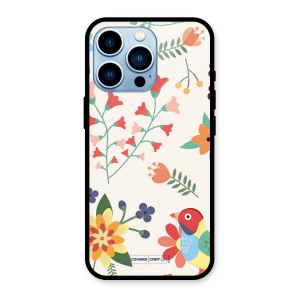 Spring Flowers Glass Back Case for iPhone 13 Pro