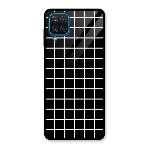 Square Puzzle Glass Back Case for Galaxy A12