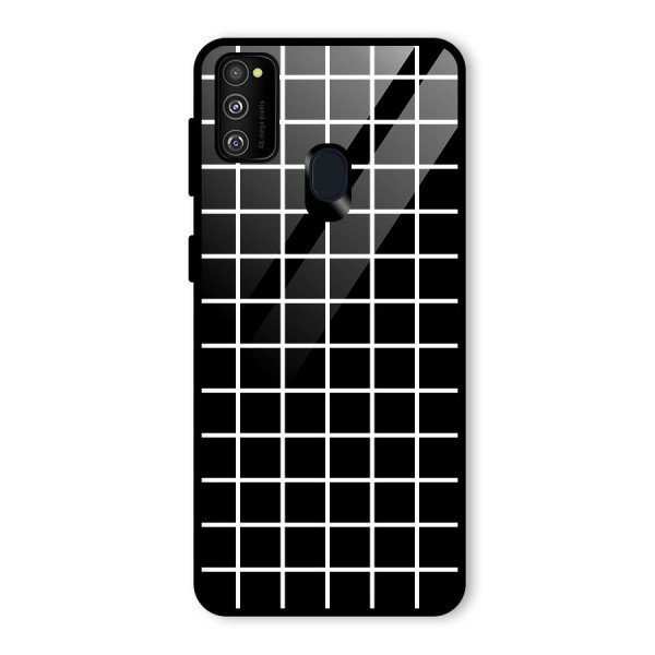 Square Puzzle Glass Back Case for Galaxy M21