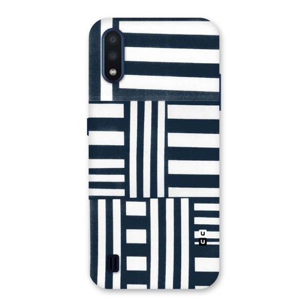 Square  Stripes Back Case for Galaxy M01