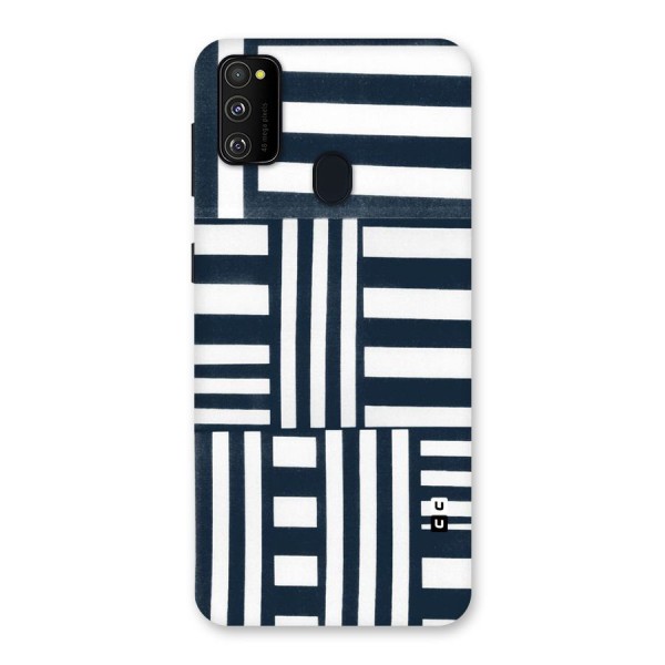 Square  Stripes Back Case for Galaxy M21