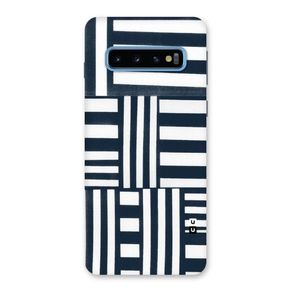 Square  Stripes Back Case for Galaxy S10