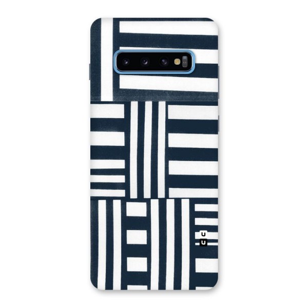 Square  Stripes Back Case for Galaxy S10 Plus