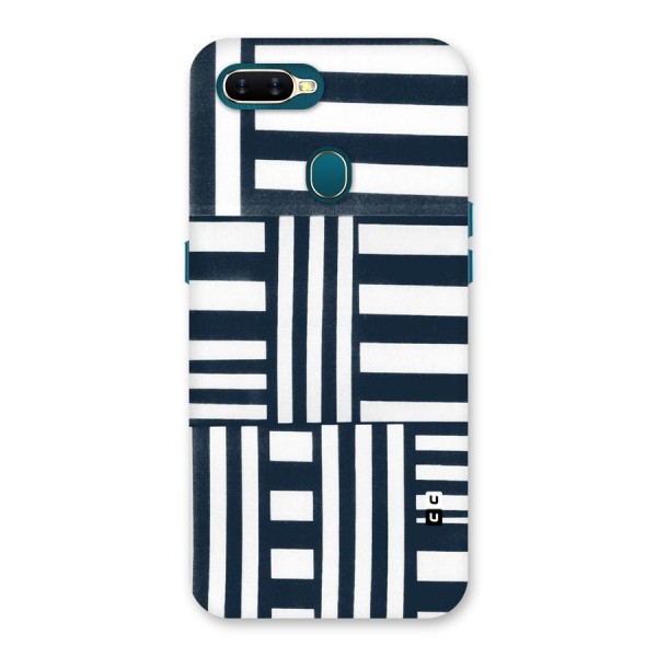 Square  Stripes Back Case for Oppo A12