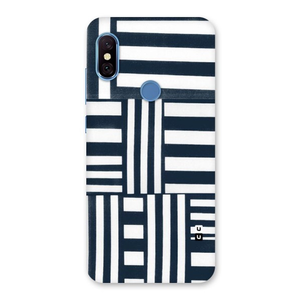 Square  Stripes Back Case for Redmi Note 6 Pro