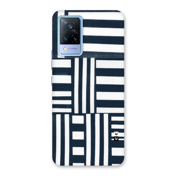 Square  Stripes Back Case for Vivo V21 5G