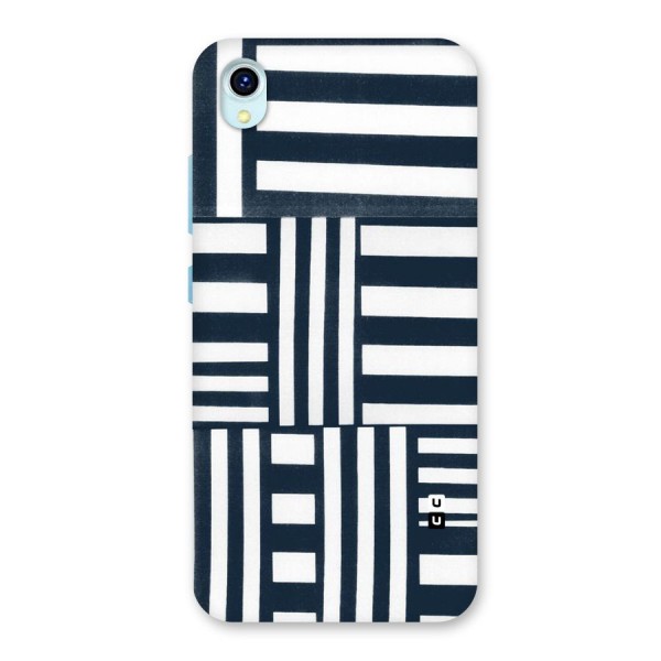 Square  Stripes Back Case for Vivo Y1s