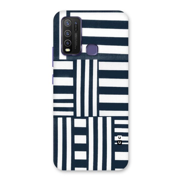 Square  Stripes Back Case for Vivo Y30