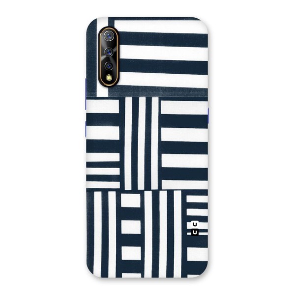 Square  Stripes Back Case for Vivo Z1x