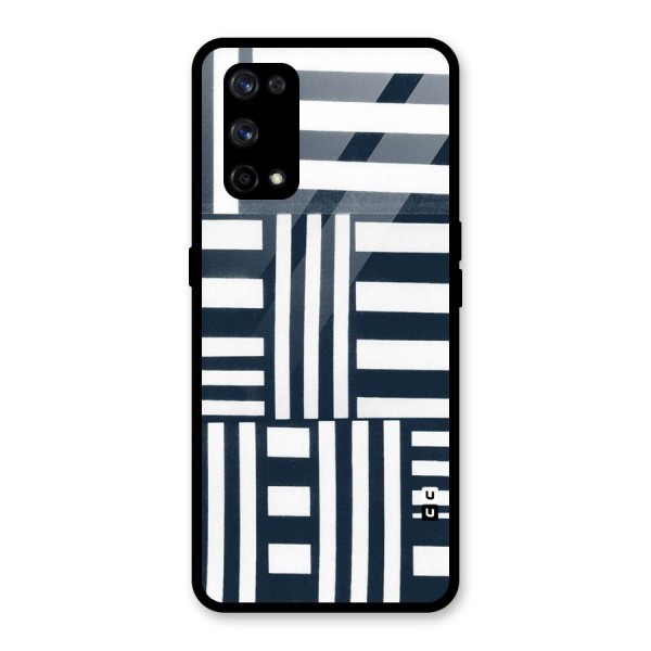 Square  Stripes Glass Back Case for Realme X7 Pro