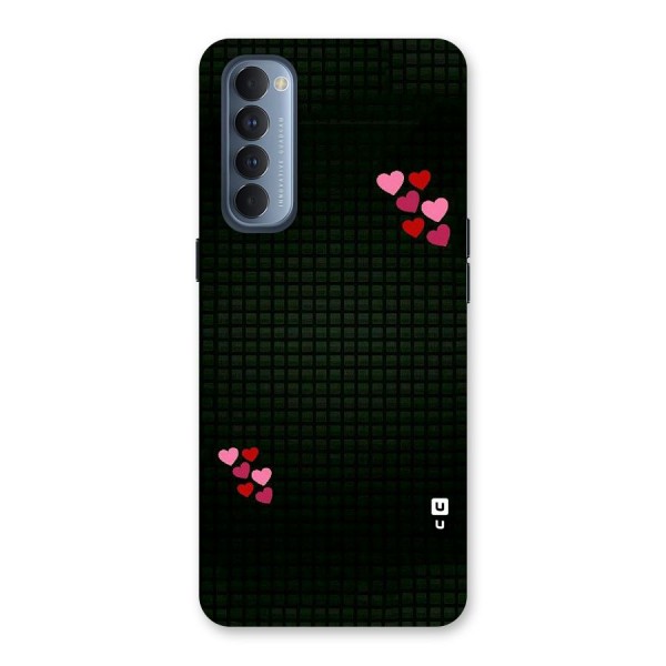 Square and Hearts Back Case for Reno4 Pro