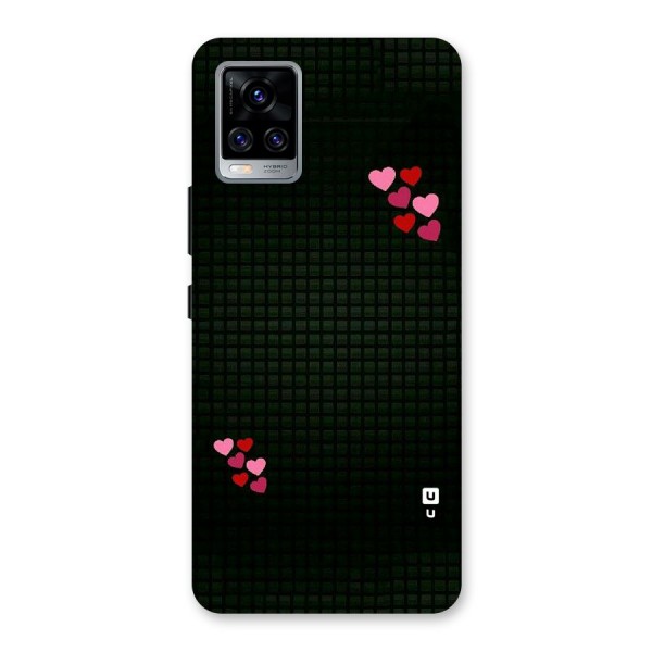 Square and Hearts Back Case for Vivo V20 Pro