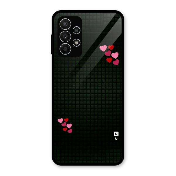 Square and Hearts Glass Back Case for Galaxy A23