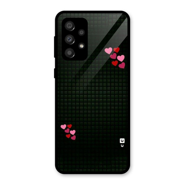 Square and Hearts Glass Back Case for Galaxy A32