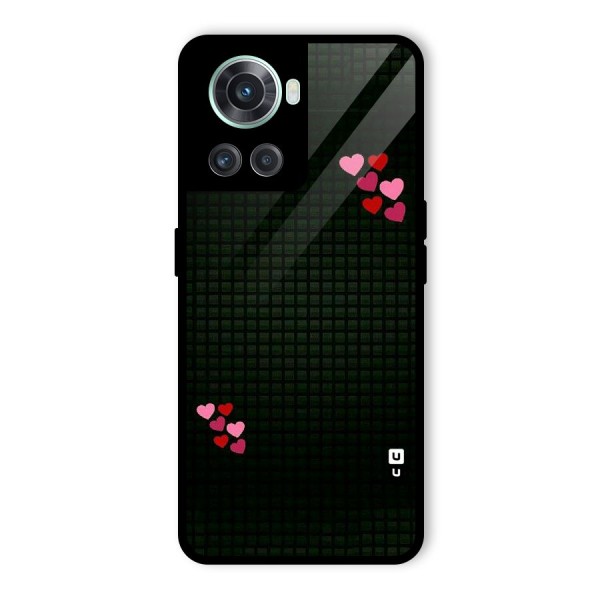 Square and Hearts Glass Back Case for OnePlus 10R