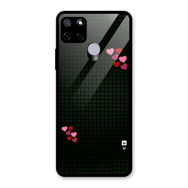 Square and Hearts Glass Back Case for Realme C15