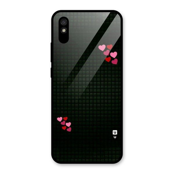 Square and Hearts Glass Back Case for Redmi 9i