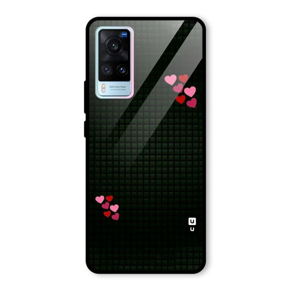 Square and Hearts Glass Back Case for Vivo X60