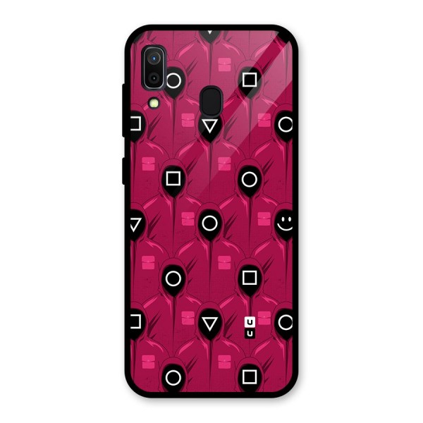 Squid Gamers Pattern Glass Back Case for Galaxy A30