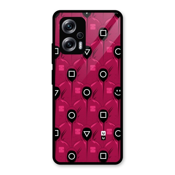 Squid Gamers Pattern Glass Back Case for Redmi K50i