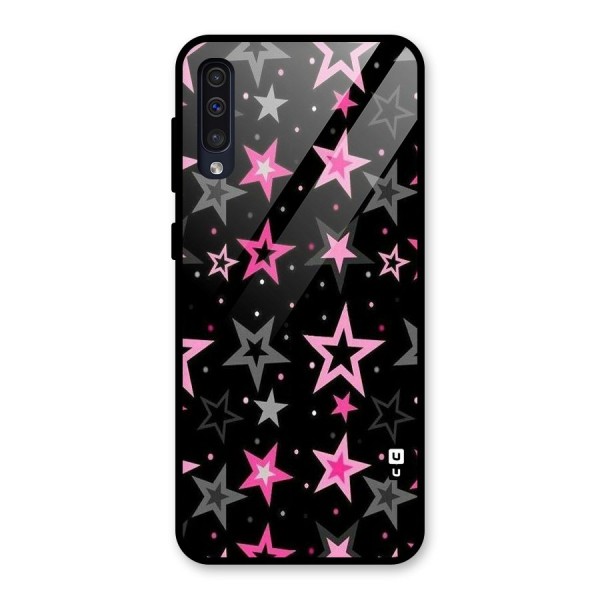 Star Outline Glass Back Case for Galaxy A50
