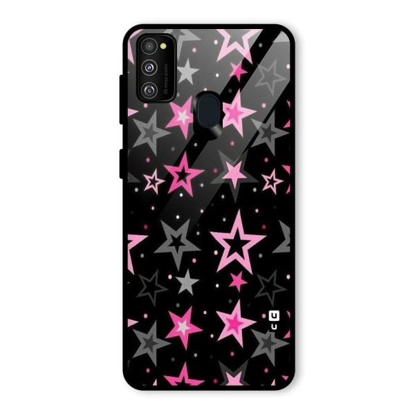 Star Outline Glass Back Case for Galaxy M21